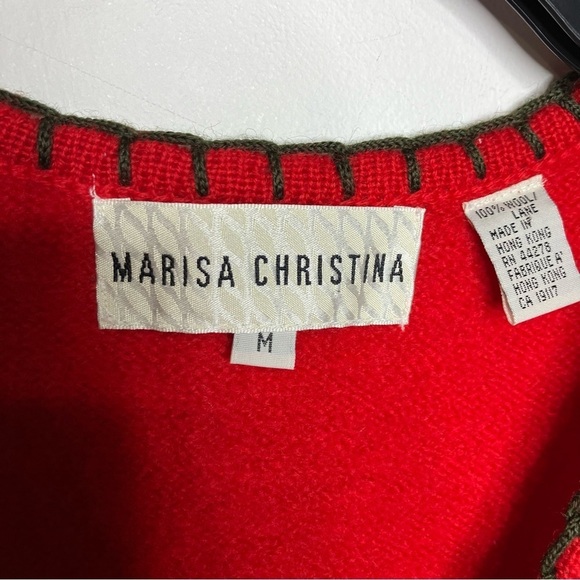 Marisa Christina 100% wool vest with fall patchwork size medium - Picture 2 of 5